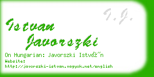 istvan javorszki business card